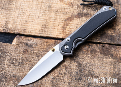 Chris Reeve Knives: Large Sebenza 31 - Glass Blasted Titanium - Bog Oak Inlay - CPM-MagnaCut - Drop Point - CR09IL038