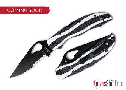 Spyderco: Magpie - Lockback - Black & White G-10 - 9Cr18MoV - Black Oxide - Combo Edge - BY25GPSBK