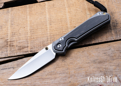 Chris Reeve Knives: Large Sebenza 31 - Glass Blasted Titanium - Bog Oak Inlay - CPM-MagnaCut - Drop Point - CR09IL041