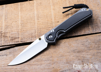 Chris Reeve Knives: Large Sebenza 31 - Glass Blasted Titanium - Bog Oak Inlay - CPM-MagnaCut - Drop Point - CR09IL043