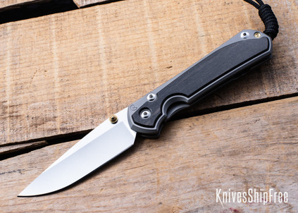 Chris Reeve Knives: Large Sebenza 31 - Glass Blasted Titanium - Bog Oak Inlay - CPM-MagnaCut - Drop Point - CR09IL045