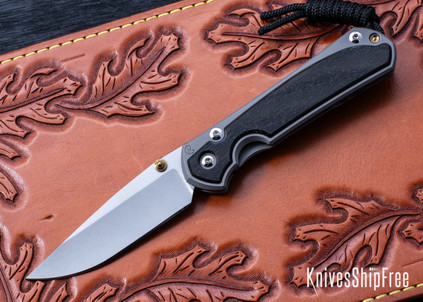 Chris Reeve Knives: Small Sebenza 31 - Glass Blasted Titanium - Bog Oak Inlay - CPM-MagnaCut - Drop Point - CR08JL003