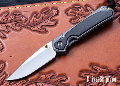 Chris Reeve Knives: Small Sebenza 31 - Glass Blasted Titanium - Bog Oak Inlay - CPM-MagnaCut - Drop Point - CR08JL016