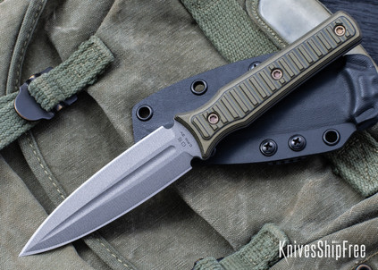RMJ Tactical: Orlando Special - Dirty Olive G-10 - CPM-3V - Tungsten Cerakote
