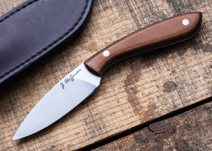 J. Hoffman Knives: #2671 Cork - Natural Canvas Micarta - AEB-L