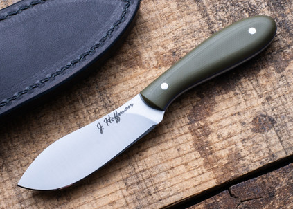 J. Hoffman Knives: #2674 Donegal 70 - OD Green G-10 - Grey Liners - AEB-L