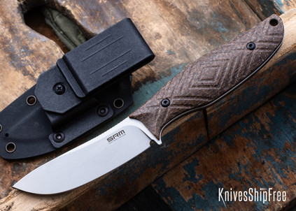 SRM Knives: 605T-MW Fossa - Tan Micarta - Bead Blasted 14C28N