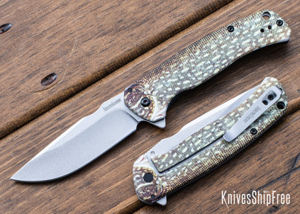 Kershaw Knives: Scour - Assisted Flipper - Northern Pike Stainless Steel Framelock - 8Cr13MoV - Stonewashed - 1416NP