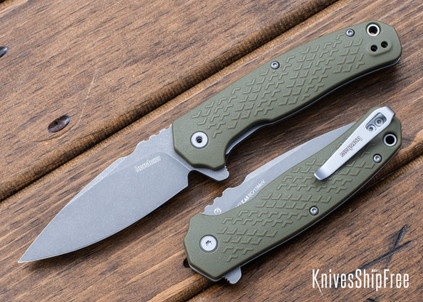 Kershaw Knives: Conduit XL - Assisted Flipper - Liner Lock - Olive Glass-Filled Nylon - 8Cr13MoV - Working Finish - 1442