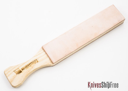 Double Sided Leather Strop Hone for Maintaining Convex Grind Knives