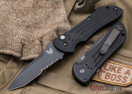 Benchmade Knives: 9101SBK Auto Stryker - Serrated Black Blade