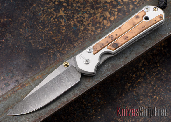 Chris Reeve Knives: Large Sebenza 21 - Thuya Burl - Ladder Damascus - 030708