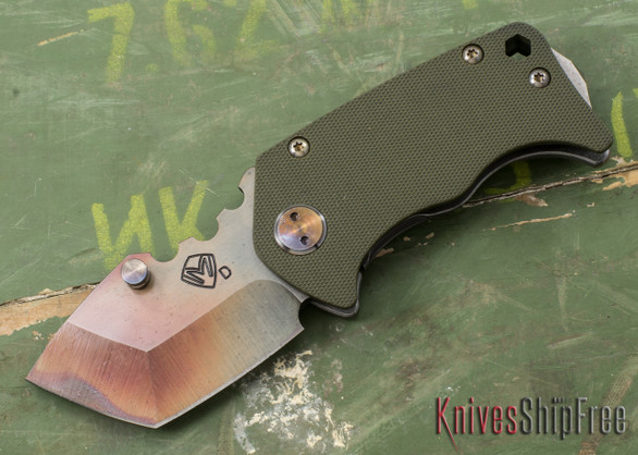 Medford Knife & Tool: Panzer - Stubby Tanto - Flamed Hardware & Clip