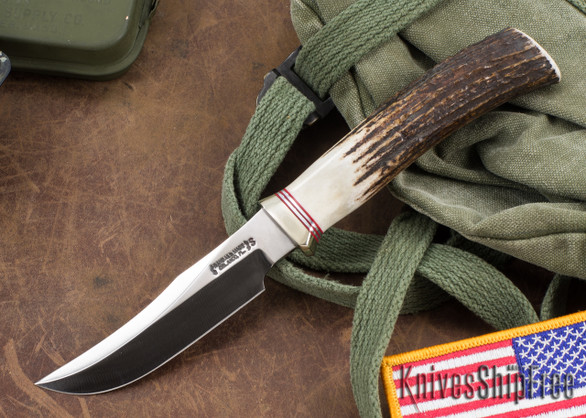 Randall Made Knives: Model 8-4 Old Style Trout & Bird Knife - Stag - Stainless Steel