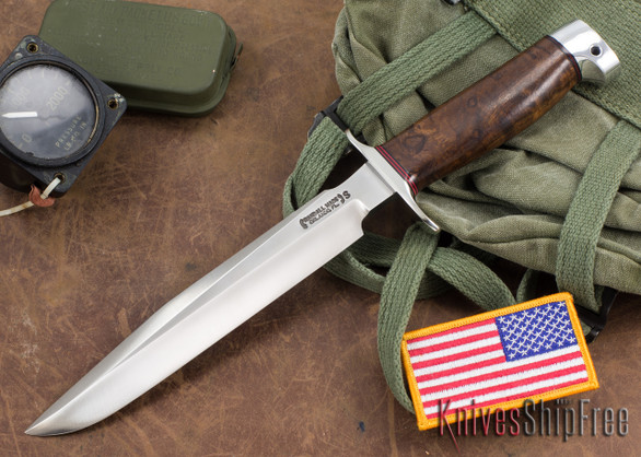 Randall Made Knives: Model 1-8 All Purpose Fighting Knife - Walnut Burl - Stainless Steel