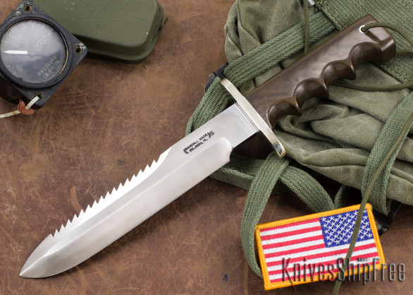 Randall Made Knives: Model 14 Attack - Green Micarta - Stainless Steel