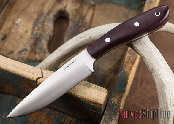 True Saber Knives: Delaware - Maroon Micarta