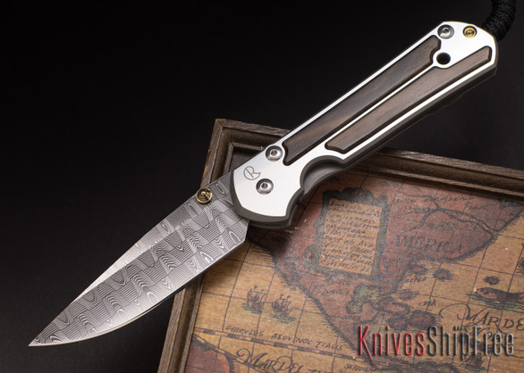 Chris Reeve Knives: Large Sebenza 21 - Macassar Ebony - Basketweave Damascus - 050418