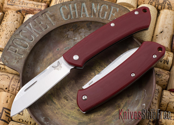 Benchmade Knives: 319-1 Proper - Slipjoint - Red G-10