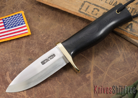 Randall Made Knives: Fireman Special - Black Canvas Micarta - Stainless Steel #1