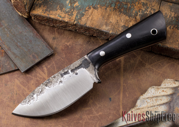 Lon Humphrey Knives: Custom Brute - Black Canvas Micarta - Drop Point #2