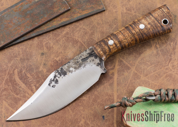 Lon Humphrey Knives: Custom Brute - Curly Koa - Clip Point #6