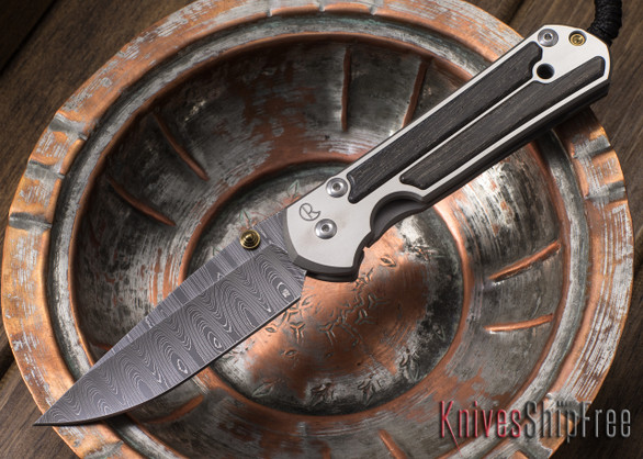 Chris Reeve Knives: Large Sebenza 21 - Bog Oak - Ladder Damascus - 062906