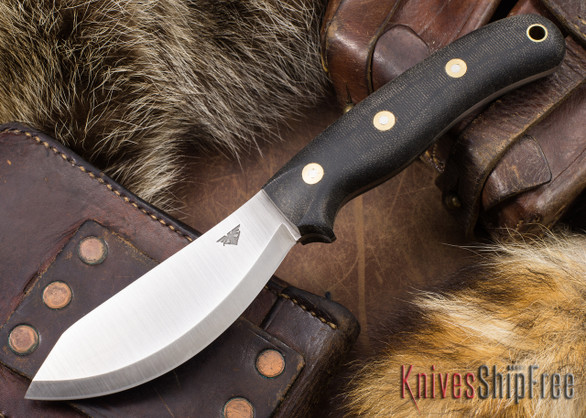 L.T. Wright Knives: JX2 Jessmuk - CPM 3V - Black Micarta - Matte