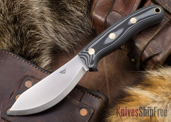 L.T. Wright Knives: JX2 Jessmuk - O1 - Gray & Black G-10 - Matte