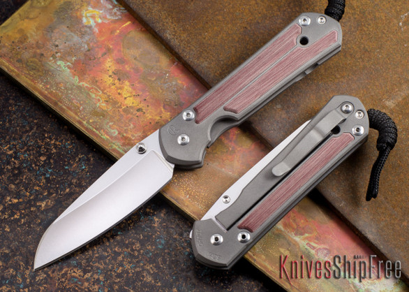 Chris Reeve Knives: Large Sebenza 21 - Red Linen Micarta - Insingo