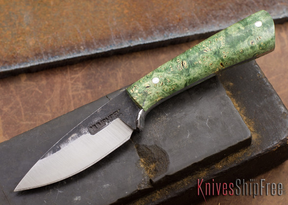 Lon Humphrey Knives: Custom Whitetail - Green Burl - 080938