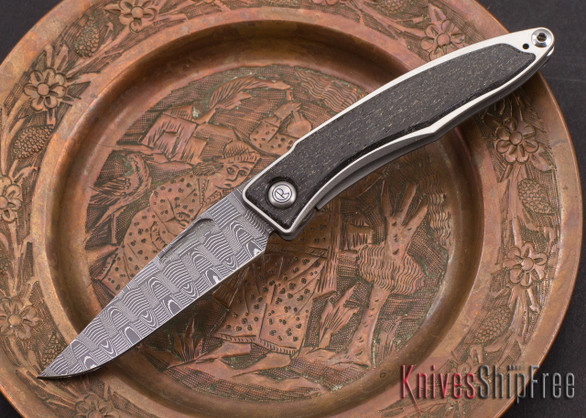 Chris Reeve Knives: Mnandi - Bog Oak - Basketweave Damascus - 091107