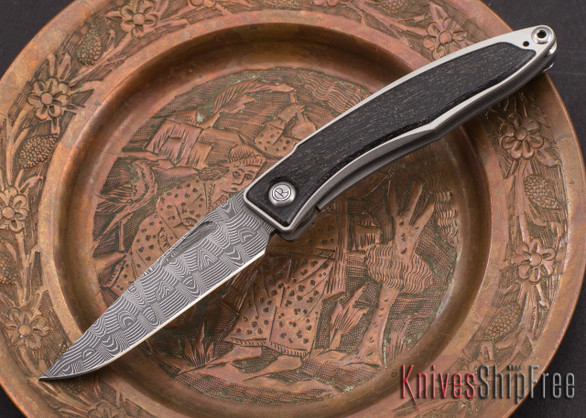 Chris Reeve Knives: Mnandi - Bog Oak - Basketweave Damascus - 091108