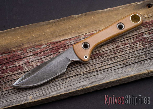 Vehement Knives: Grunt #224 - Tigerlypse - Natural Micarta