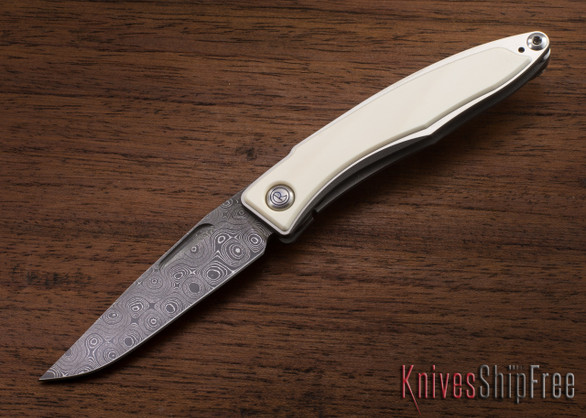 Chris Reeve Knives: Mnandi - Mammoth Ivory - Raindrop Damascus - 1001005