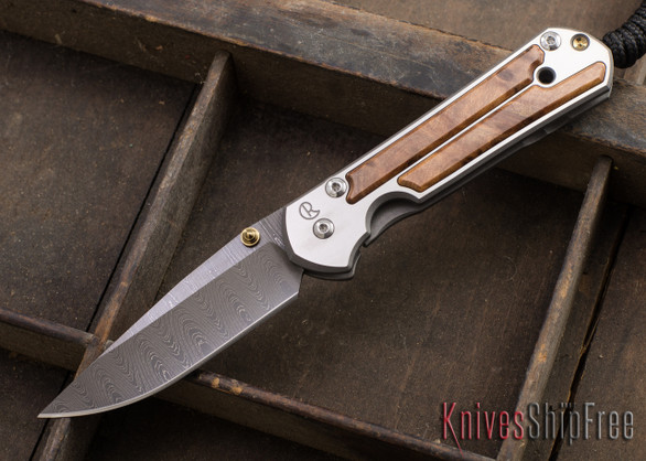 Chris Reeve Knives: Small Sebenza 21 - Thuya Burl - Ladder Damascus - 110714