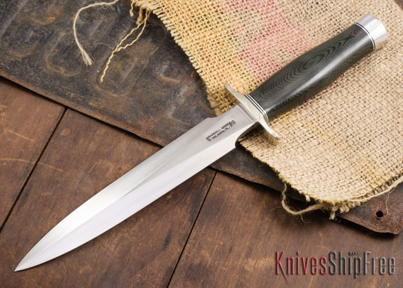 Randall Made Knives: Model 2-8 Fighting Stiletto - Black Micarta - 120911