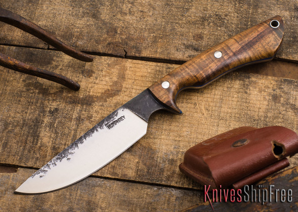 Lon Humphrey Knives: Bridger - Curly Koa - Blue Liners #1