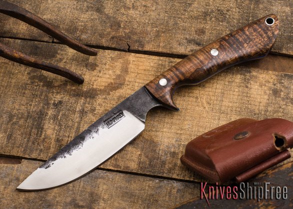 Lon Humphrey Knives: Bridger - Curly Koa - Blue Liners #3