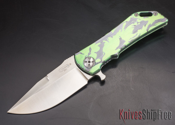 Darrel Ralph - DDR Knives: Dominator 3.5 - CPM-S35VN - Titanium Framlock - ITR Green Camo - Clip Point