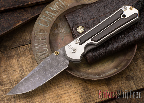 Chris Reeve Knives: Large Sebenza 21 - Macassar Ebony - Raindrop Damascus - 021521