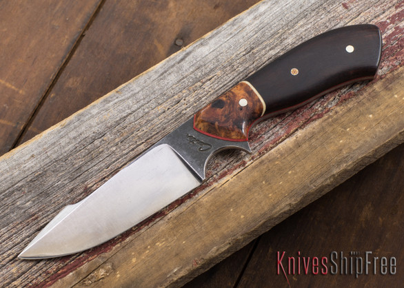 Carter Cutlery: Wrought Iron Aviator - Ironwood w/ Burl Bolster - #1047