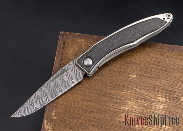 Chris Reeve Knives: Mnandi - Bog Oak - Basketweave Damascus - 022104