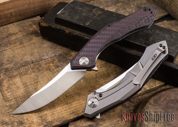 Zero Tolerance: ZT0462 Sinkevich Flipper - Red Carbon Fiber - Titanium - CPM-20CV