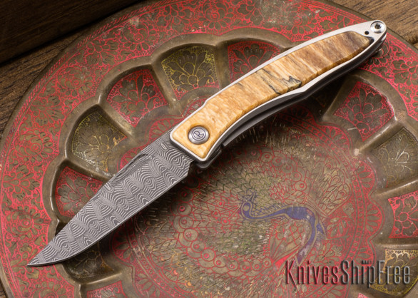 Chris Reeve Knives: Mnandi - Spalted Beech - Basketweave Damascus - 040430
