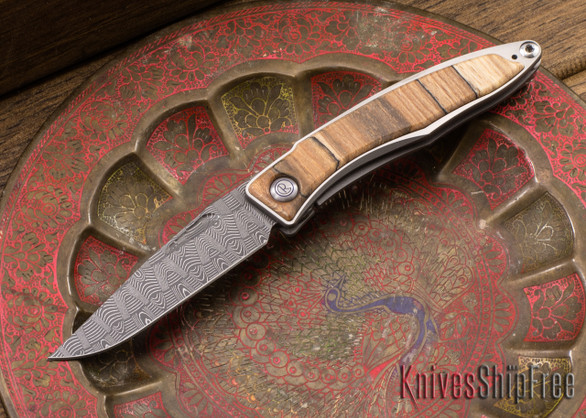 Chris Reeve Knives: Mnandi - Spalted Beech - Basketweave Damascus - 040431