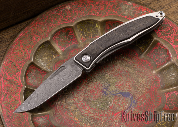 Chris Reeve Knives: Mnandi - Bog Oak - Chad Nichols Raindrop Damascus - 040445