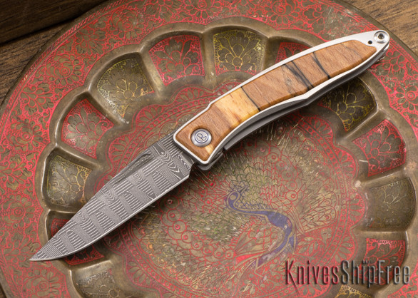 Chris Reeve Knives: Mnandi - Spalted Beech - Basketweave Damascus - 040937