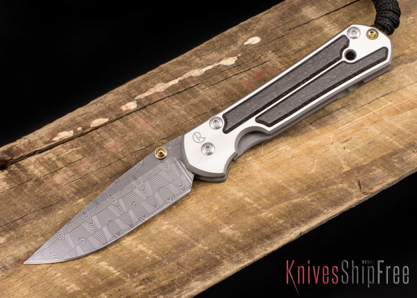 Chris Reeve Knives: Small Sebenza 21 - Bog Oak - Basketweave Damascus - 041008