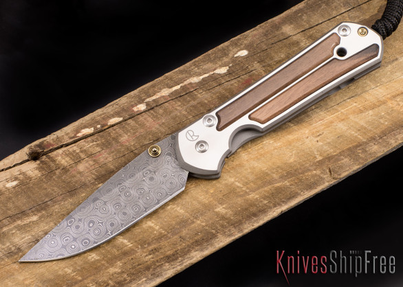 Chris Reeve Knives: Large Sebenza 21 - Macassar Ebony - Chad Nichols Raindrop Damascus - 041031